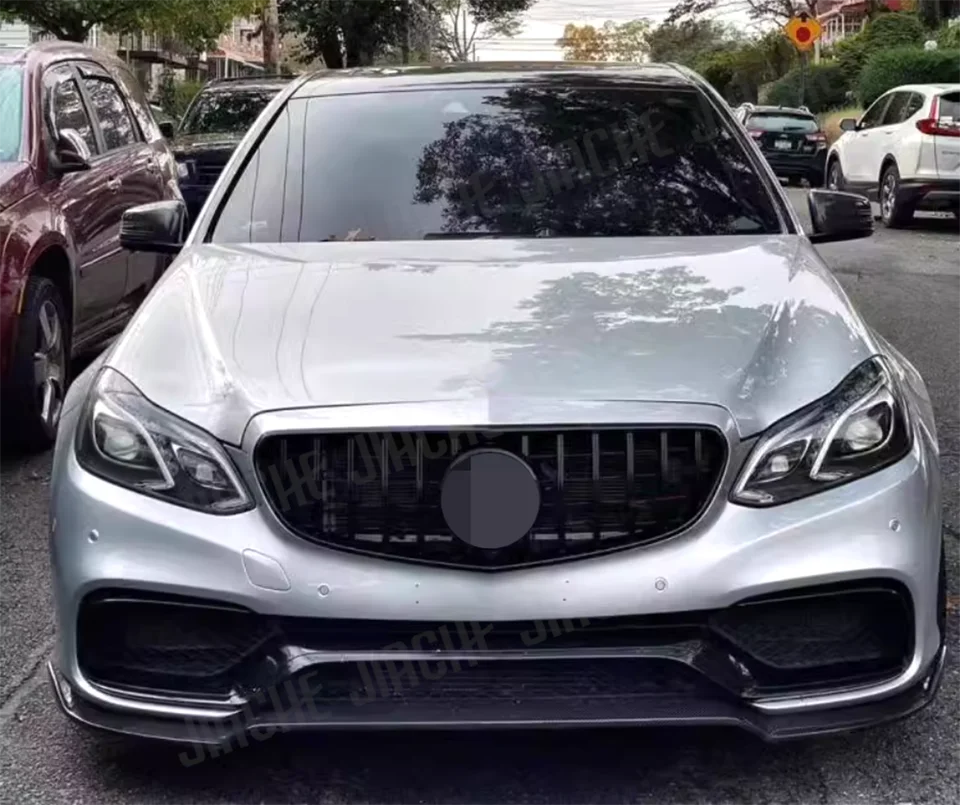 Front Bumper Lip Splitter – Fits Mercedes E-Class W212 63 AMG, E350, E300 – 4-Piece