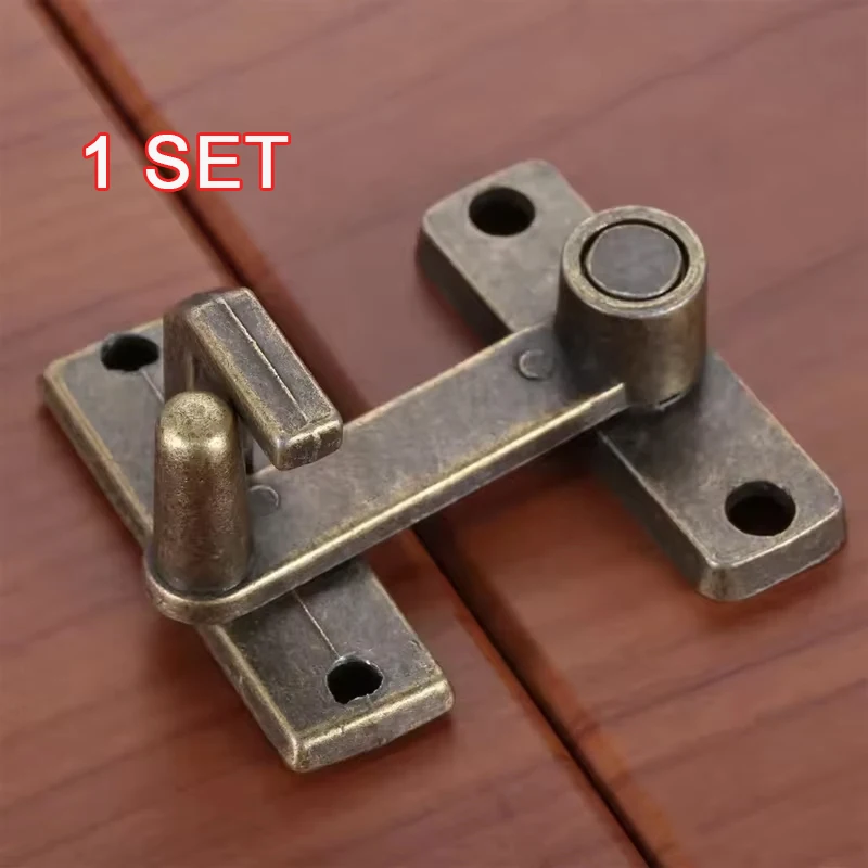 1Set Bronze Sliding Window Door Lock Handle Metal Door Latch Guard Latch Bolt Home Safety Chain Door Home Hardware