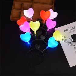 Luminous LED Love Flash Headband Hair Hoop Band Ornament Girl Dress Decoration Easter Cosplay