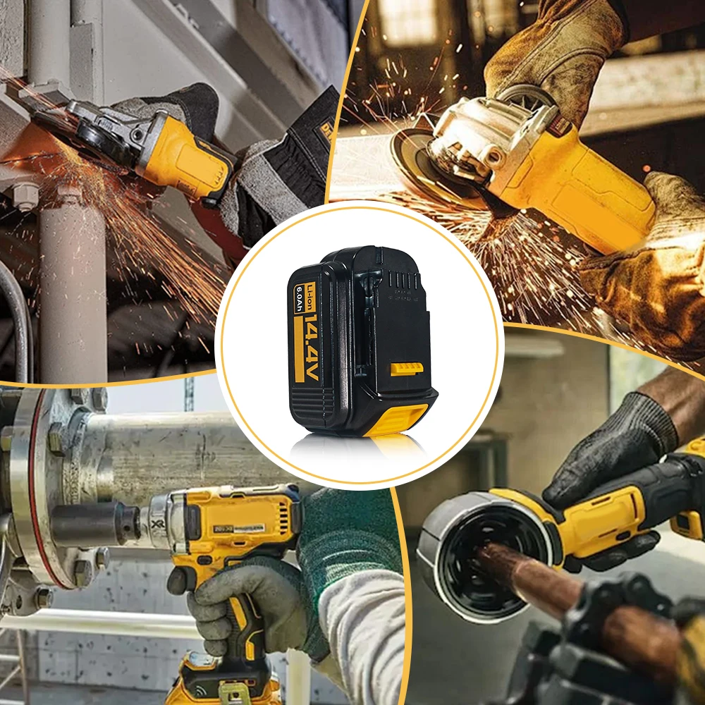 PRO elektrické nářadí Dewalt - kompatibilní s 14V, 6Ah vysokokapacitní dobíjecí lithium-iontová baterie - náhled 3