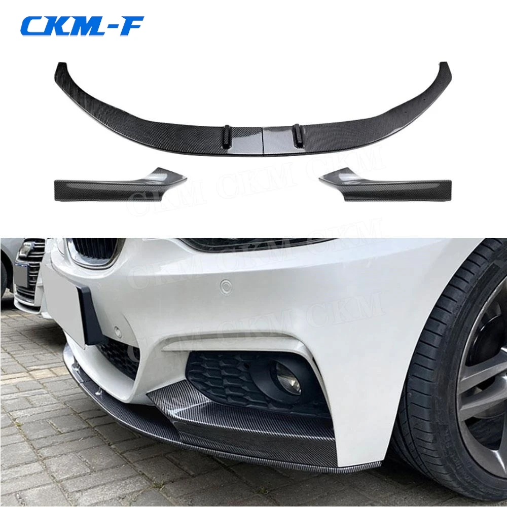 

ABS Carbon Look Front Bumper Lip Side Splitters Spoiler for BMW 2 Series F22 M Sport 2015-2021 Car Bodykits Accessories