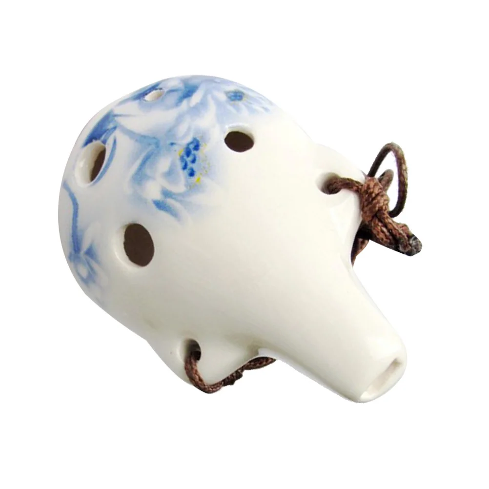 

Unique Instrument Ceramic Ocarina Flower Shaped Beginner Instruments Porcelain