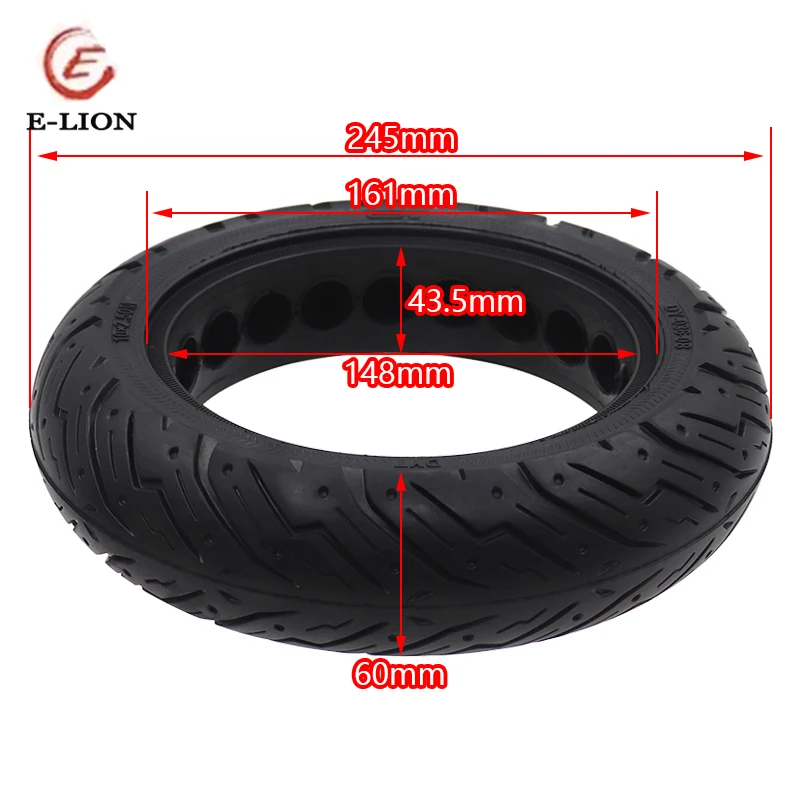 10x2.50M Durable Scooter Tyre Anti-Explosion Tire  for Ninebot Max G30 Electric  Front Rear Wheell 10 Inch Solid