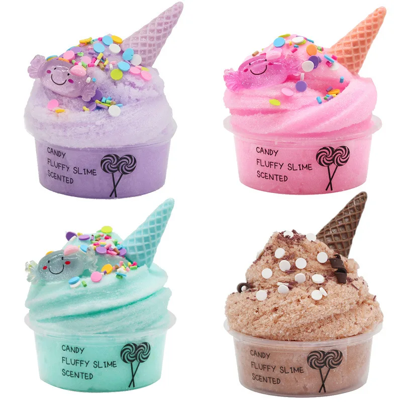 Drawing Mud Candy Children's Decompression Toy Children's Cute Candy Ice Cream Thousand Silk Mud Slime Toy