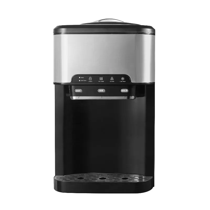 Диспенсер для воды 3-в-1 с портативным охлаждением для воды на столешнице для льда емкостью 20 кг/24 часа