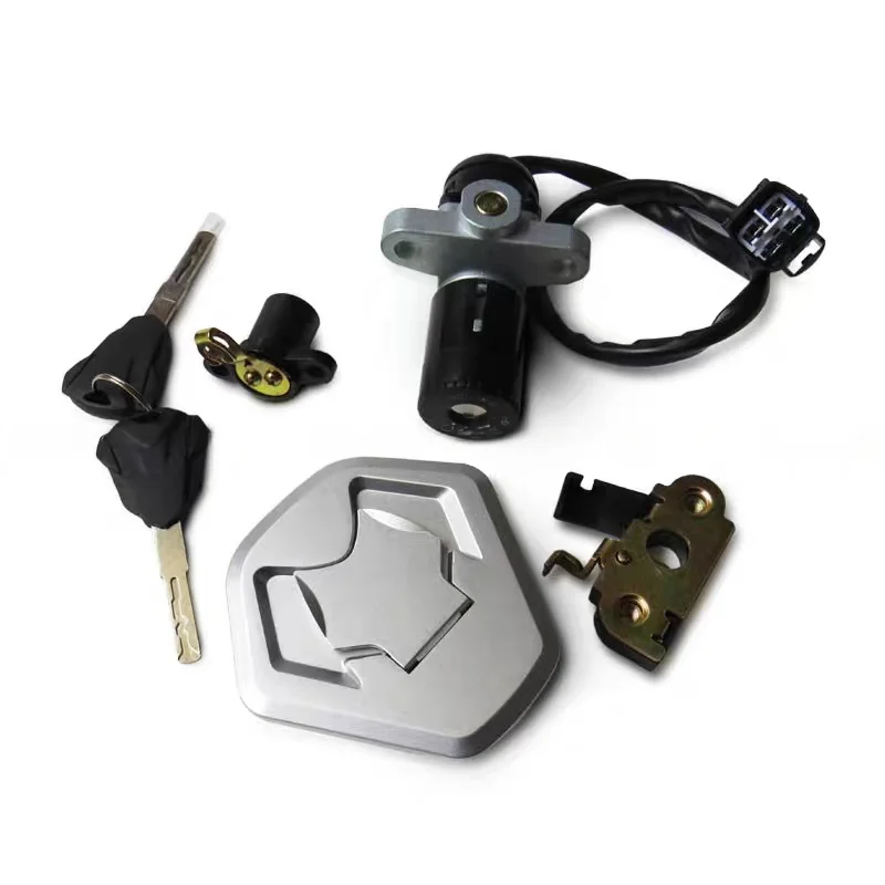 Original Ignition Switch Fuel gas Tank Cap Cover Seat Handle Locks Include Key for LONCIN VOGE 300 Rally GY300 500321054-0002