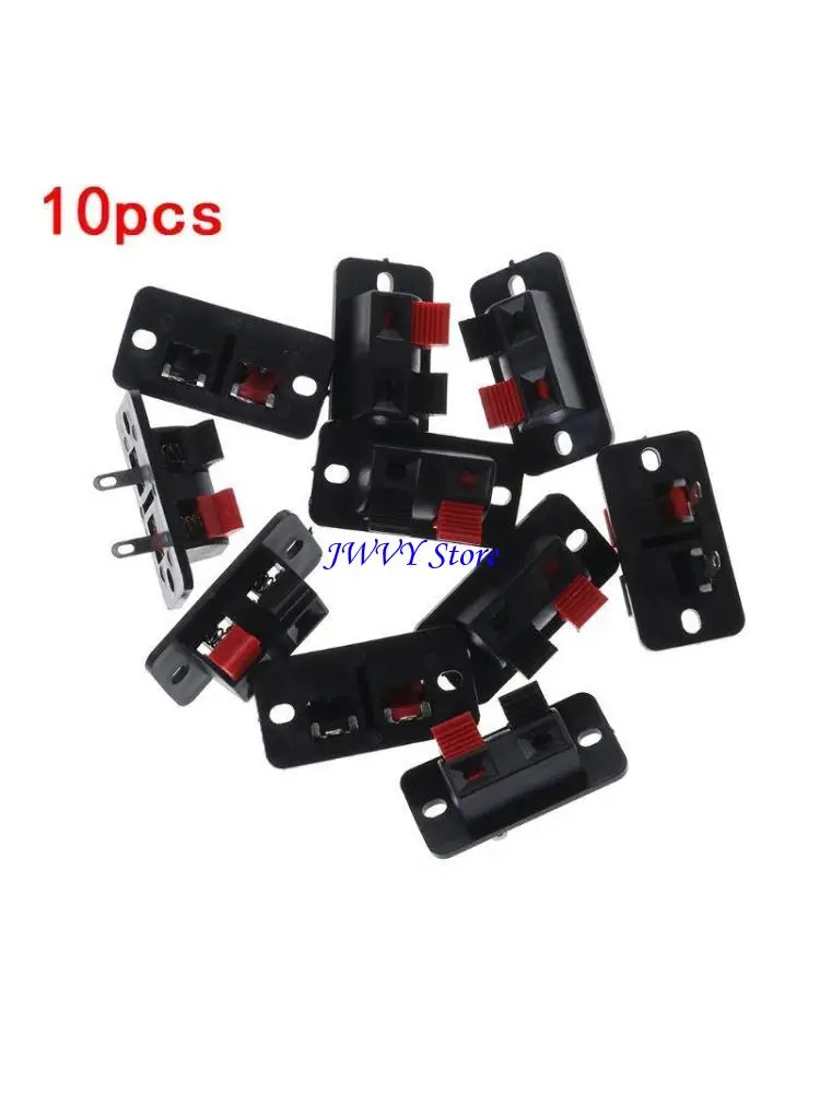 573A WP2-4 Stereo Speaker Plate Terminal Strip Board 2 Way Stereo 2 Position Amplifier Spring Jointing Clamp Test Clip Spring