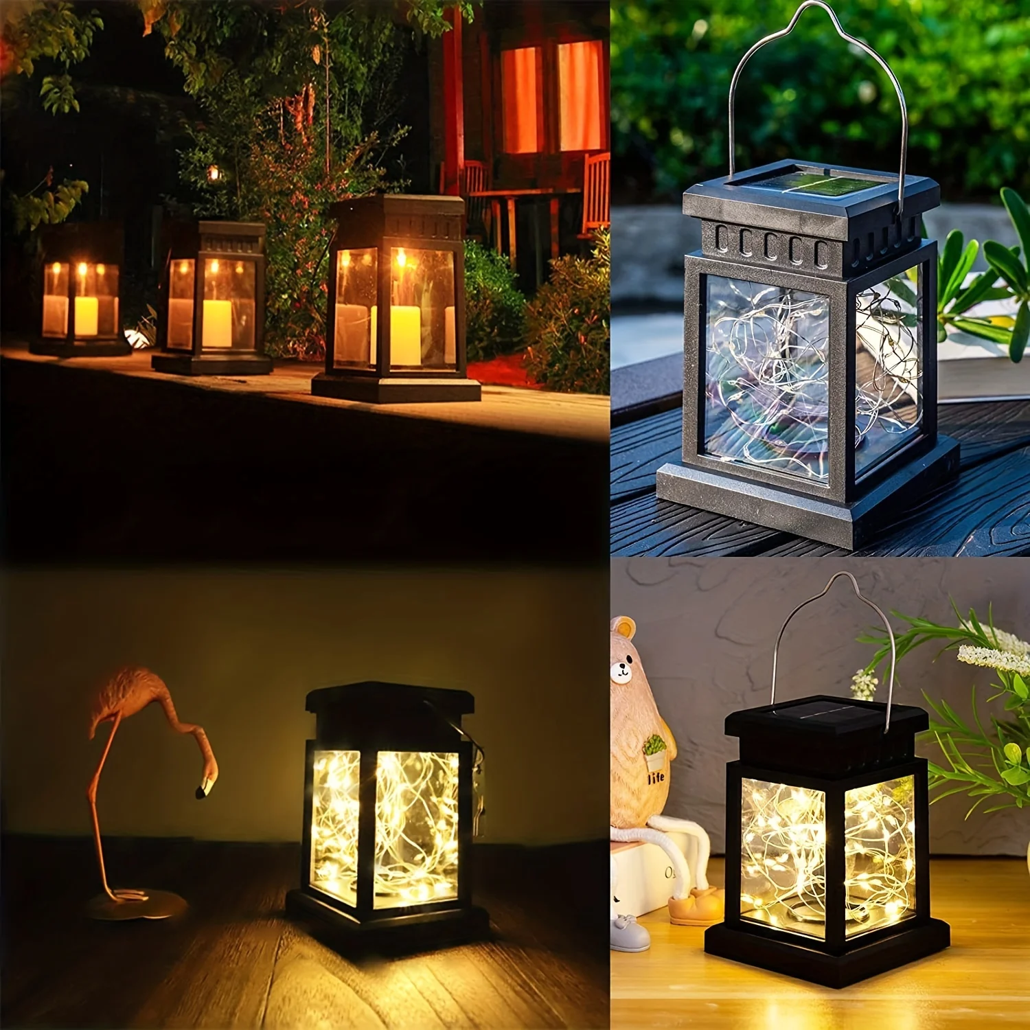 1pc Solar Flame Lantern Landscape Light for Courtyard Balcony Pathway Christmas Decor, Halloween Decorations Lights Outdoor