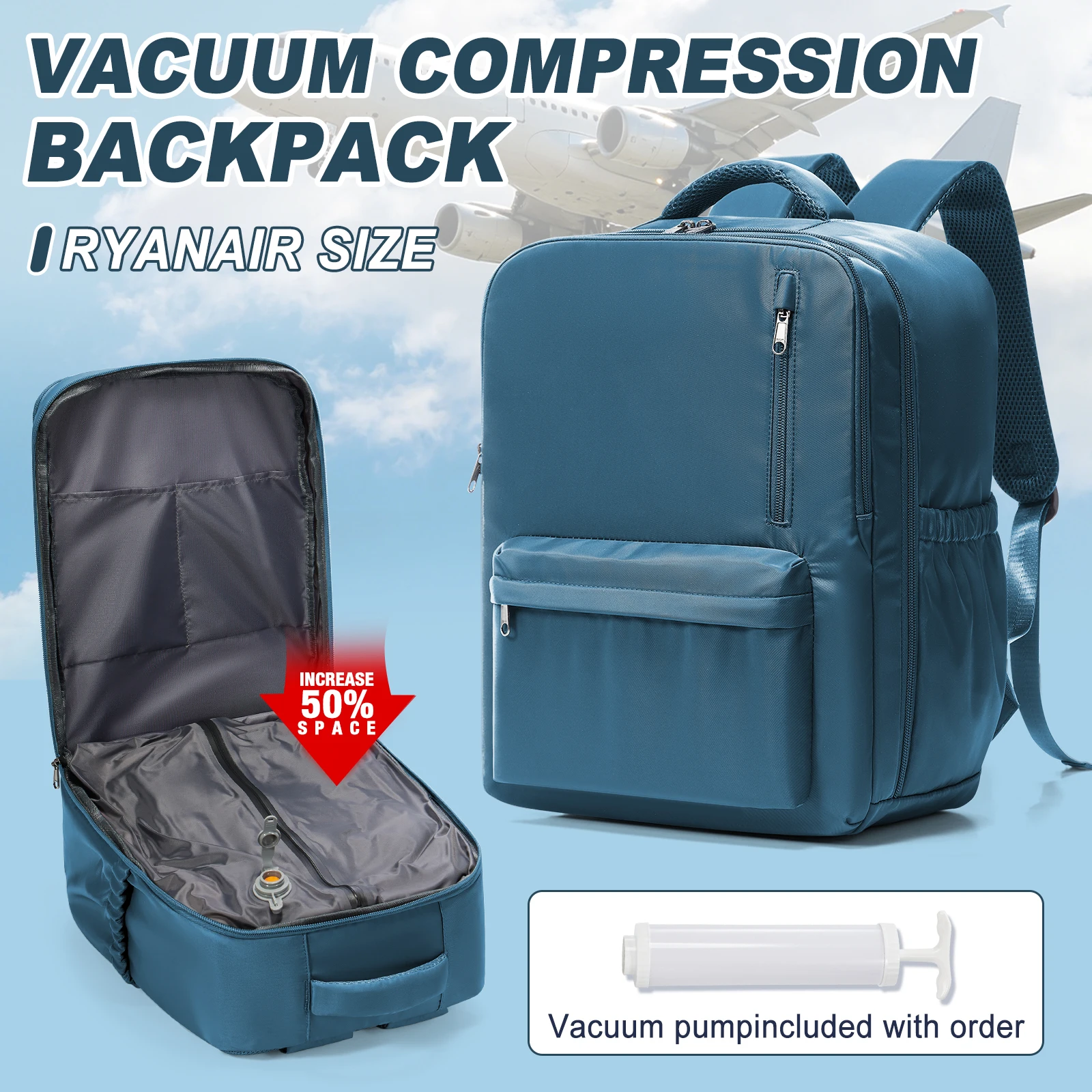 Travel Accessories Gadget - Ryanair Hand Luggage 40x30x20 Travel Backpack，Vacuum
