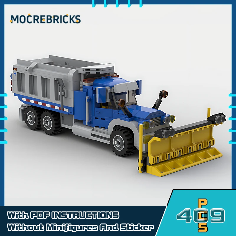 

Classic Bricks Snow Plow Model MOC-65292 Urban Work Truck Building Blocks Children's Assembled Toys Hands-on Training Gift