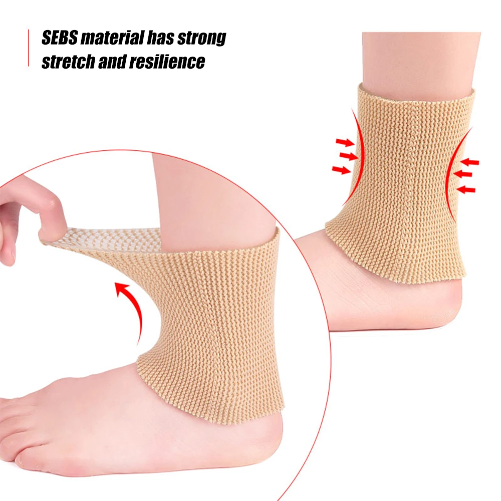 Skating Ankle Sleeve Wrist Brace Silicone Injury Protector Moisturizing Gel Heel Spa Socks Nursing Crack Anti-dryness Anti-crack