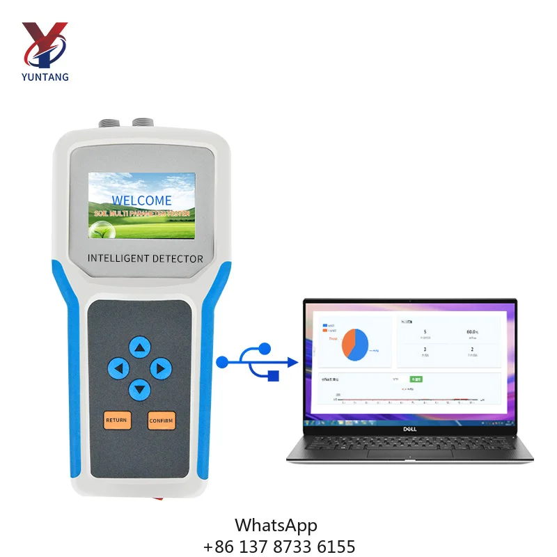 Handheld Soil Moisture Temperature Salinity Ph Detector High-precision Four-in-one Detector