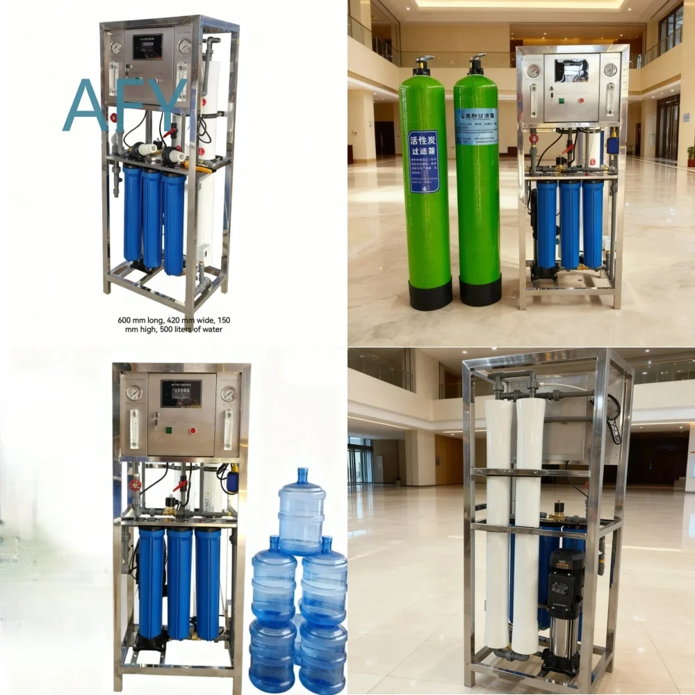 Commercial RO Water Purification System for 250LPH Industrial Use with Pressure Vessel Pump 220V NSF Certified Filtration
