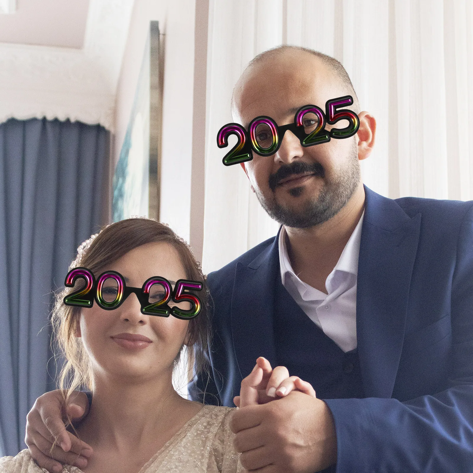 نظارات السنة الجديدة 2025 نظارات إبداعية صور الدعائم نظارات الحفلات الدعائم مهرجان اكسسوارات هدايا الحفلات ديكور #6