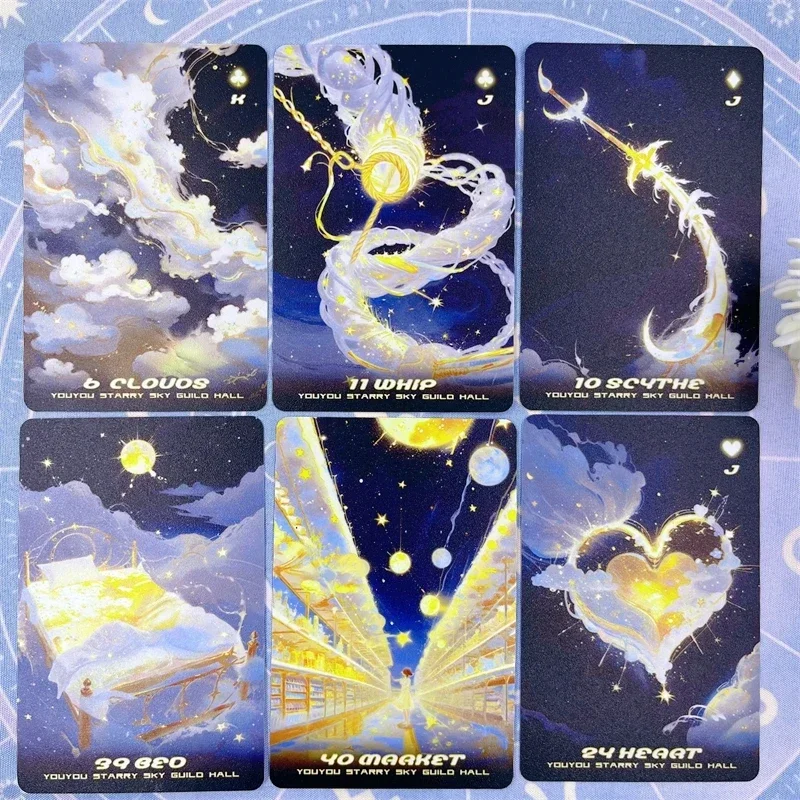 Baralho oracle original star river lenormand 42 pvc à prova d'água psicologia lenormant reunião mágica previsão do futuro cartão reconhecido