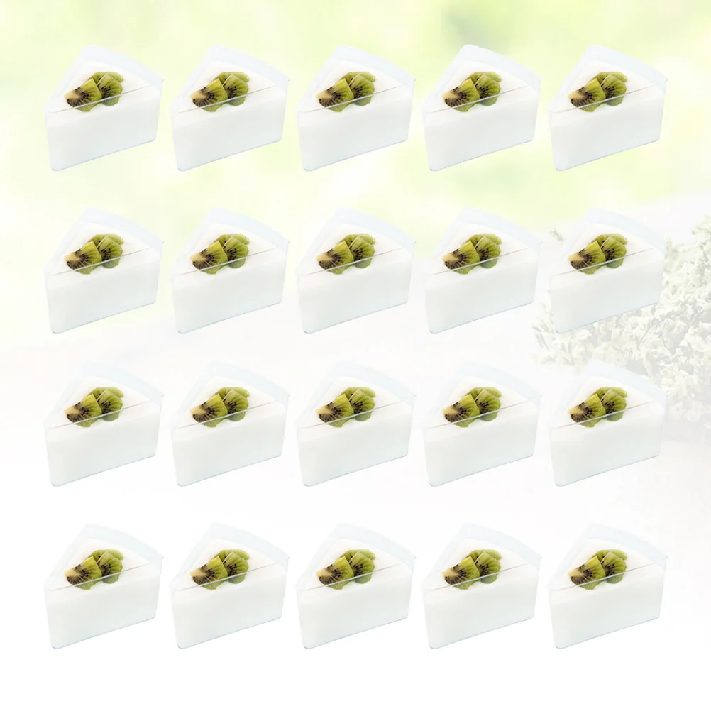 

20 Pcs Yogurt Mousse Cup Baby Shower Dessert Cups Clear Triangle Jelly Versatile Wedding
