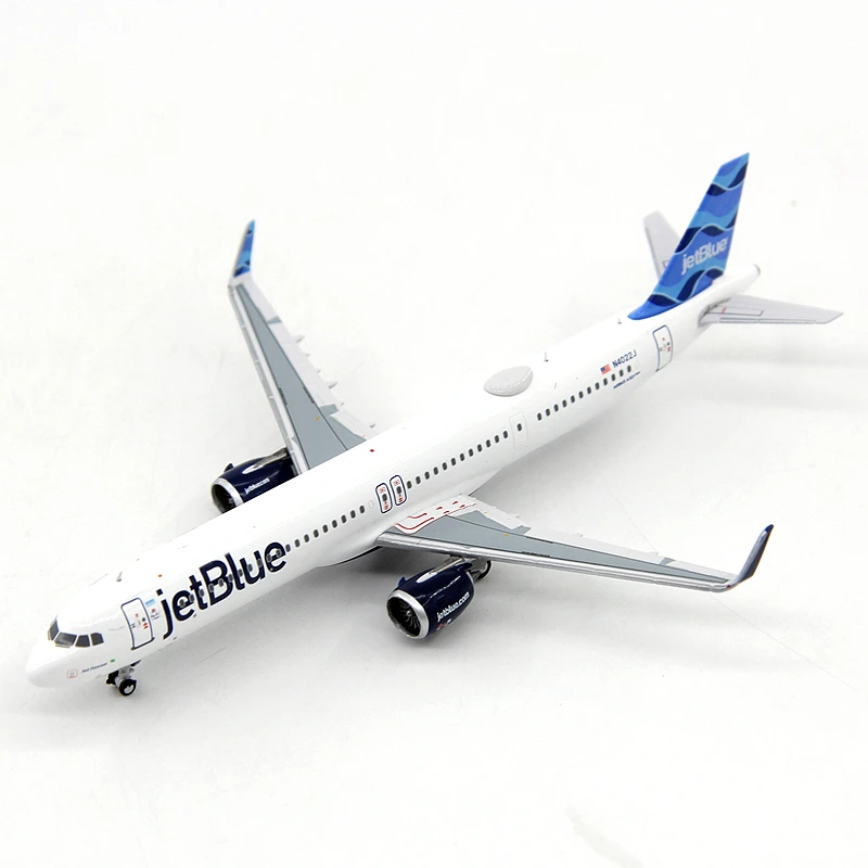 Diecast 1/400 Scale Unique Novelty Airplane JetBlue A321neo N4022J Airbus Alloy Cargo Aircraft Model Collection Display Gift