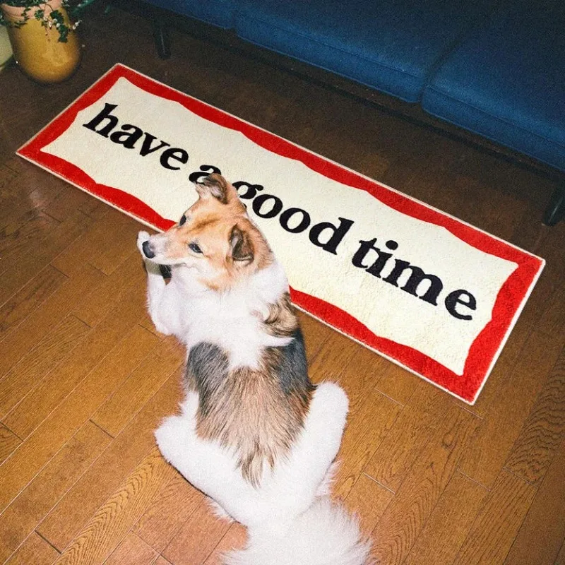 You Look Good Have A Good Time Long Runner Rug Long Runner Mat Non Slip Absorbent Floor Rug Living  Room Utility Room Decor