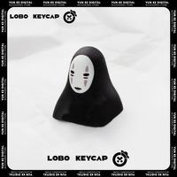 LOBO Kaonashi Keycap Hand-made Resin Keycap Mechanical Keyboard Keycaps Cute Customized Gaming Accessories Gifts