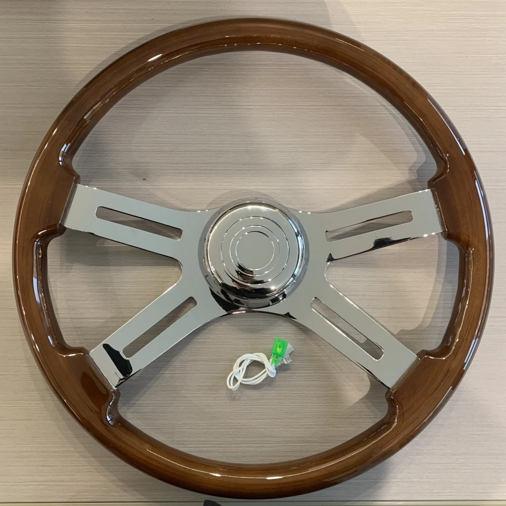 

Vintage Classic Retro18Inch 455mm Semi Trailer Real Wood Car Truck Vintage Wood Classical Steering Wheel