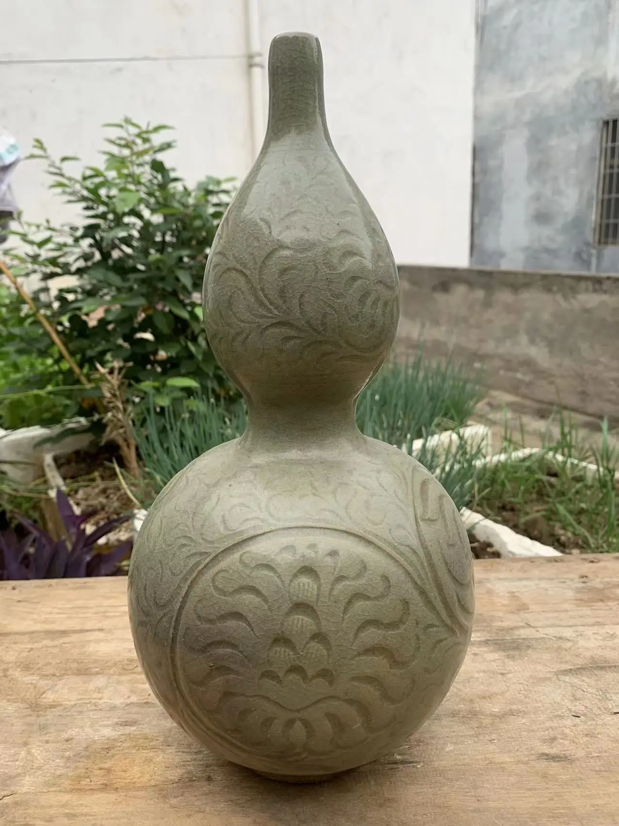 

Rare Song Dyansty porcelain bottle of Long Quan Yao Vase, In the shape of a gourd,Hand-painted crafts,Free shipping