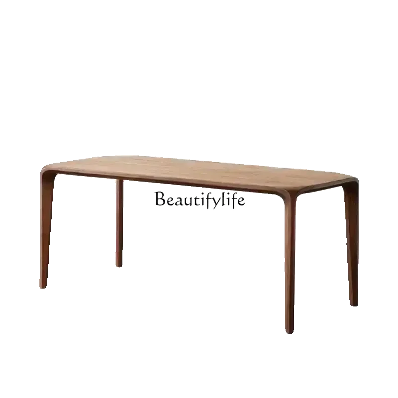 Solid wood dining table Modern simple North American black walnut dining table and chair combination