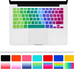 Rainbow TPU Skin for Macbook Air 13 Pro 13 15 Retina EU Keyboard Cover Rainbow Soft Protector Skin A1466 A1278 A1286 A1502 A1398