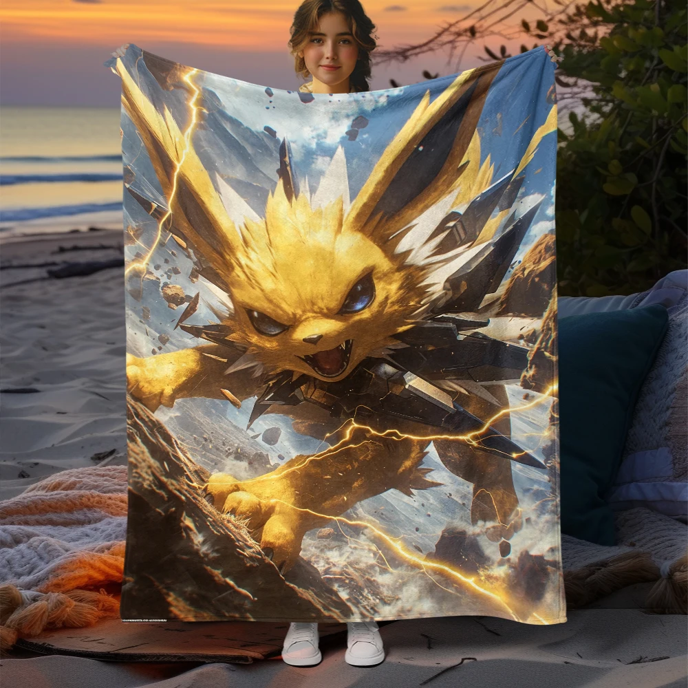 Pokémon cartoon Blanket- Lightweight Flannel Throw for Sofa, Bed, Travel, Camping, Livingroom, Office, Couch, Chair, and Bed