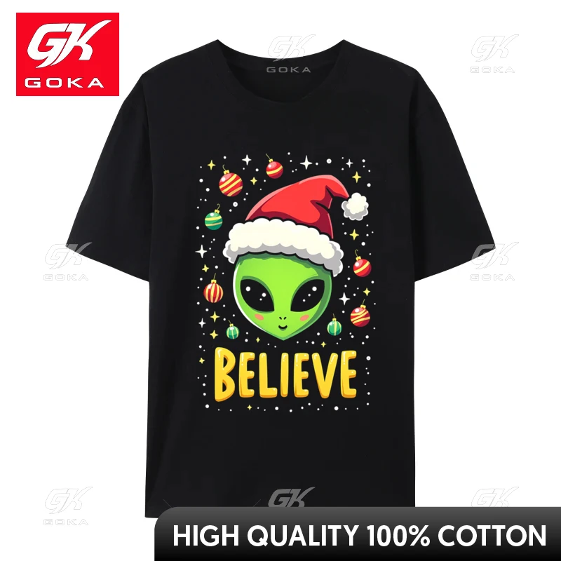 I Want To Believe Aliens Ufo Area 51 Roswell Alien Christmas 2 New Arrival Male Tops Shirt Street Funny Tshirts Cotton