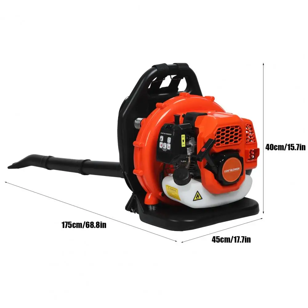 52CC Backpack Gas Leaf Blower, 2-Stroke 550CFM Commercial-Grade Dust Blower For Patio Cleaning, Lawn Care, Yard Work
