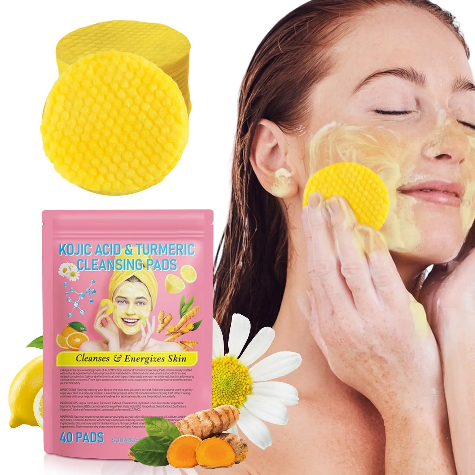 

Cleansing Pads Kojic Cleansing Pads Helps Balance Skin Oil And Water Hydrating Remove Excess Keratin From The Body'S Skin