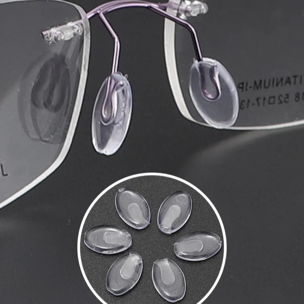 

Air Chamber Clear Oval Eyeglass Nose Bracket Silicone Nose Pads Eyewear Bracket Anti-drop Sunglasses Glasses Accessories