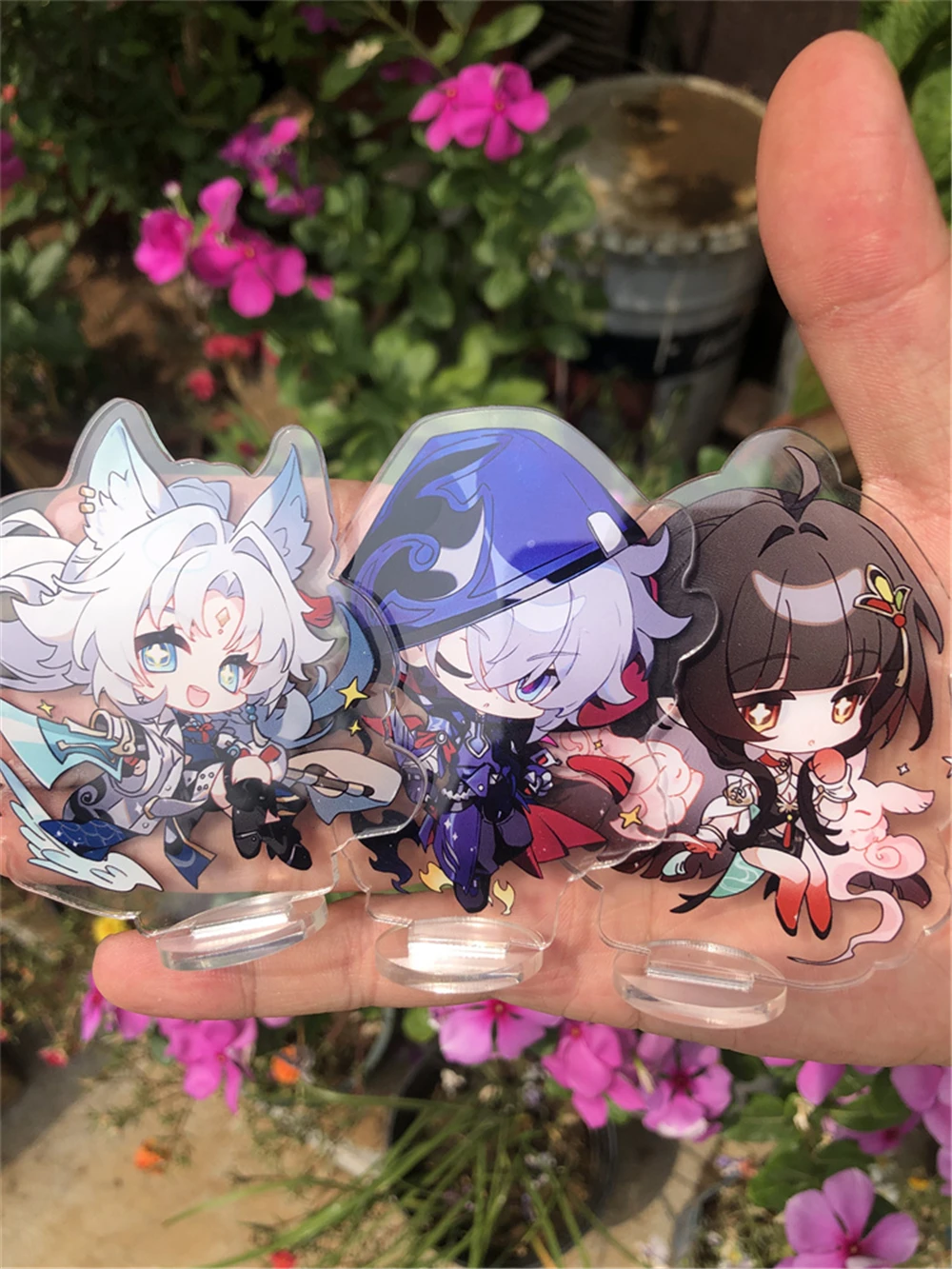 8cm Anime Game Honkai Star Rail Moze Feixiao Lingsha Cosplay Acrylic Figure Stand Model Plate Desk Decor Sign