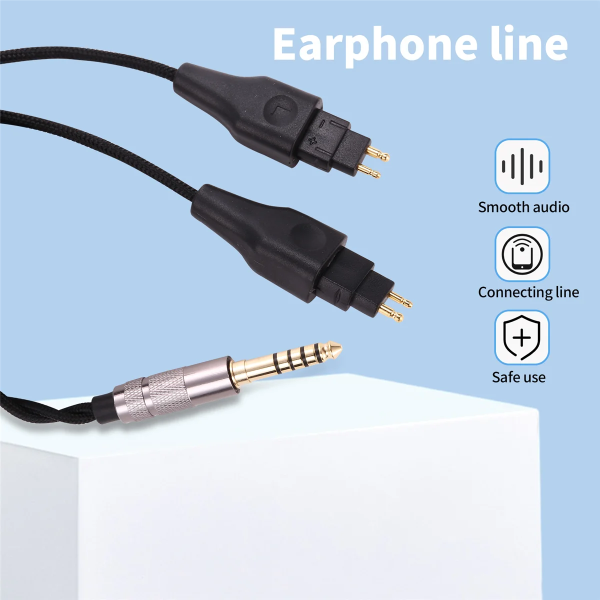 SMIEA หูฟัง 4.4mm Balanced สาย DIY สําหรับ Sennheiser HD580 HD600 HD650 HD660S หูฟังสายอัพเกรด