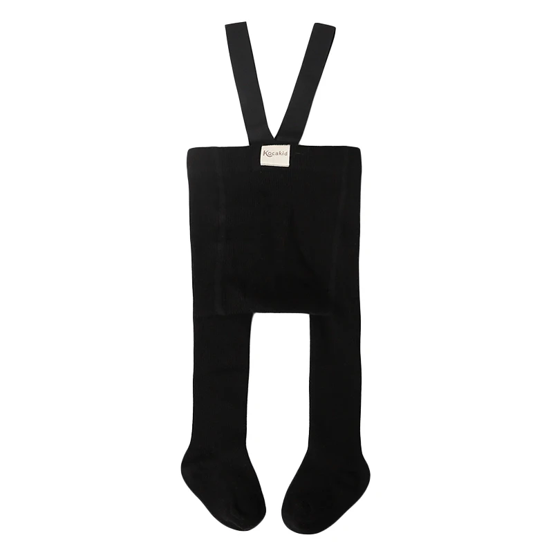 Baby Girl Tights Cute Footed Pantyhose with Suspenders Stretch Overalls Stockings Infant Leggings