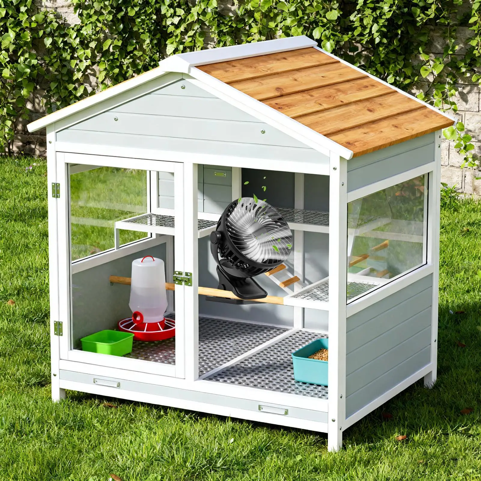 

Вентилятор для растений, вытяжной вентилятор с вращением на 360 градусов, вытяжное устройство для теплицы для ванной комнаты, кухни, гаража, теплицы, общежития, сарай, патио, курица