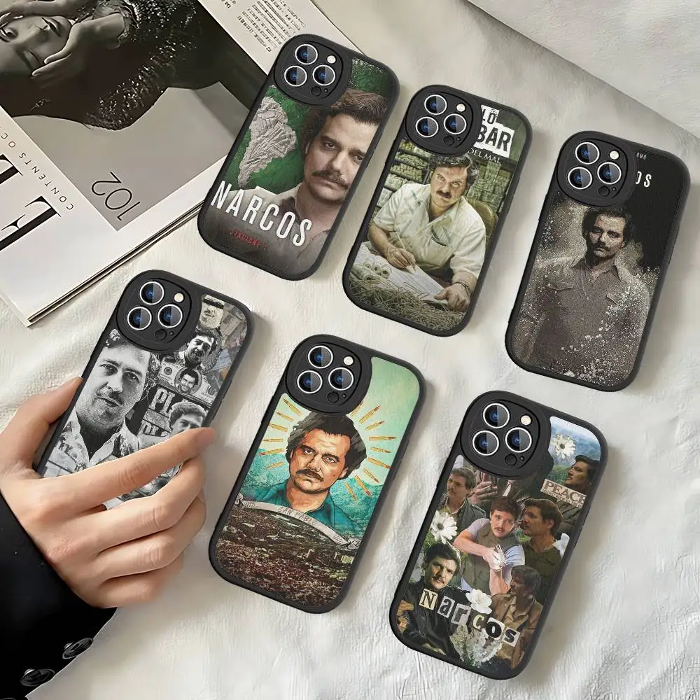 Narcos TV Series Pablo Escobar Phone Case For IPhone 16 15 14 11 12 13 Pro Max Plus Back Leather Shell