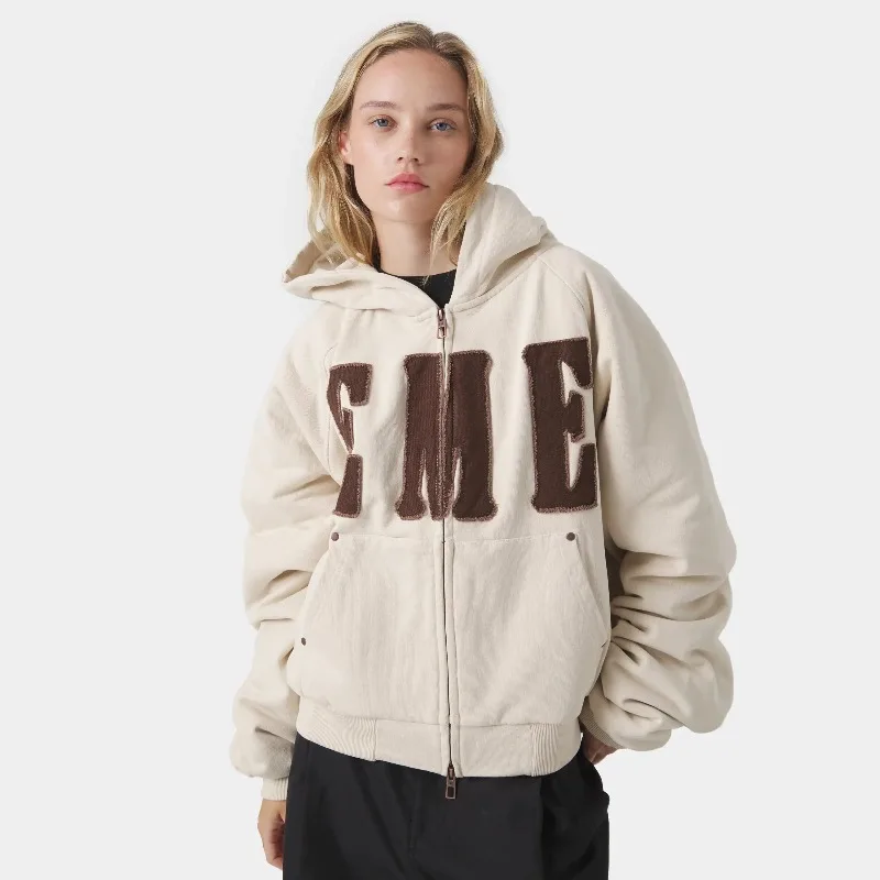 2025 Harajuku ريترو شارع العليا المتضخم قلنسوة بسحاب النساء Y2K الهيب هوب الأمريكية العصرية العلامة التجارية روك سترة فضفاضة غير رسمية الرجال