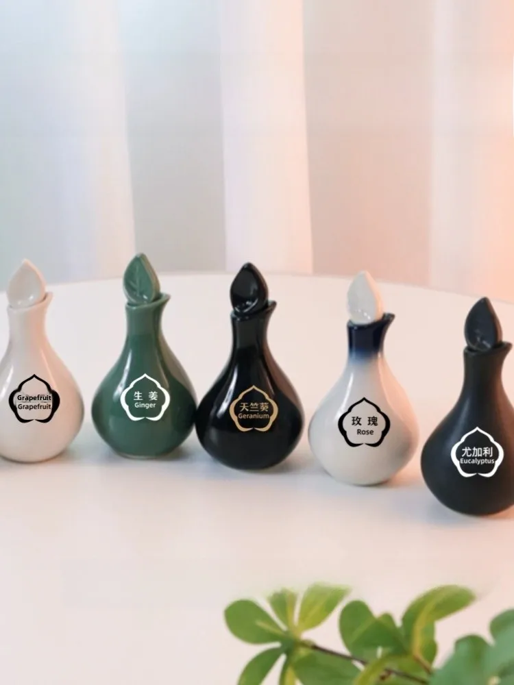 

Thai Sle Cerc ential Oil Diffuser Massage Beau Salon Tools Aromatherapy Perfume Bottle with Wood Tray