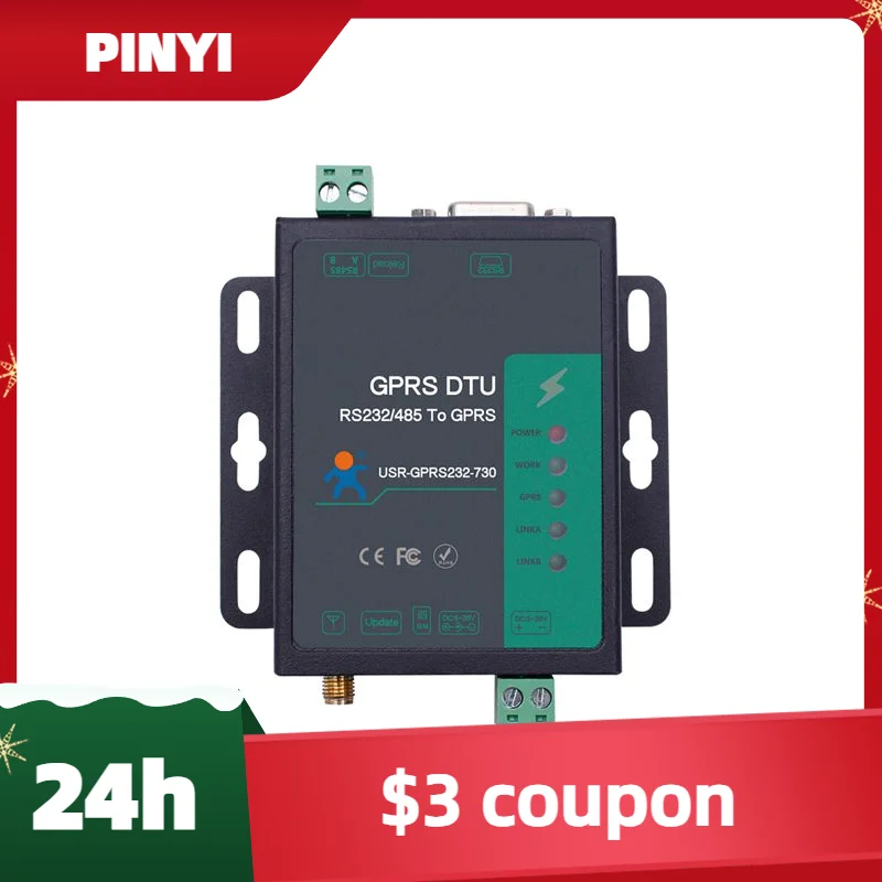 GPRS232-730 GPRS DTU Modem cellulare seriale RS232 da RS485 a GPRS Supporto GSM GPRS