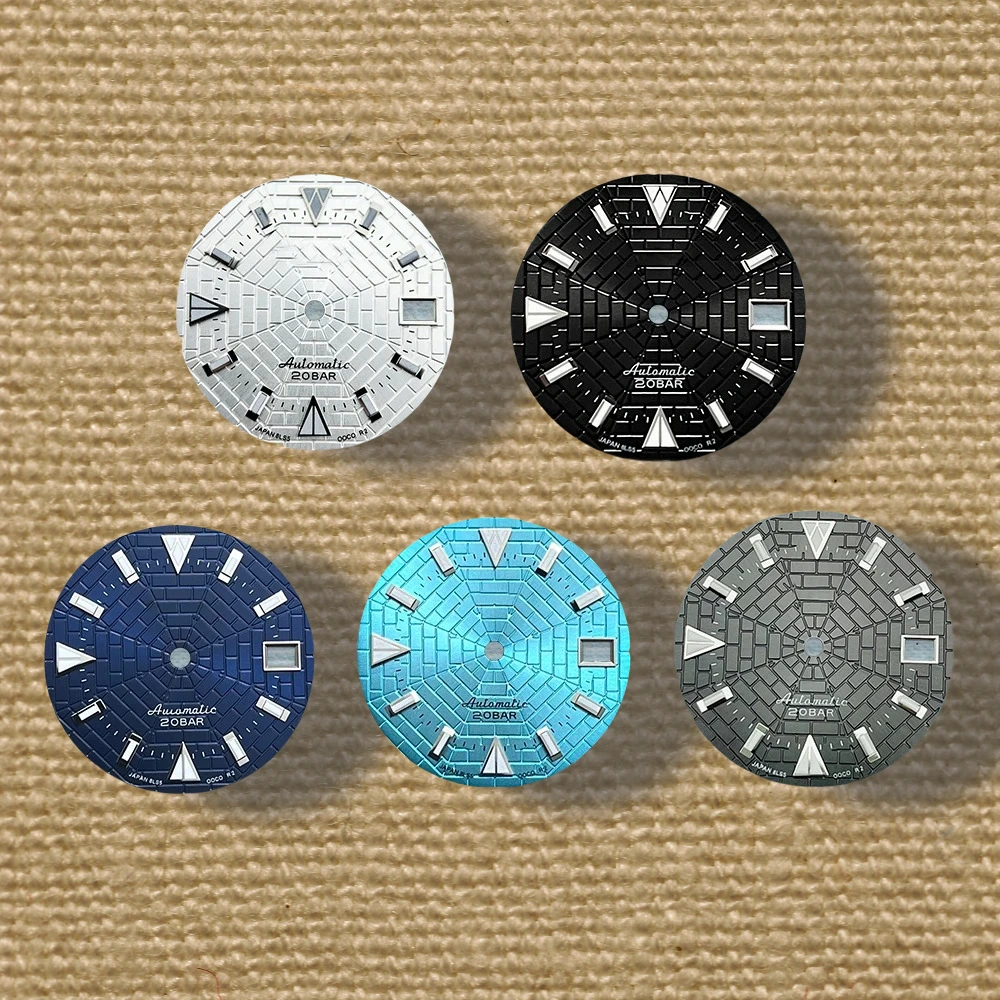 

Spider web green glow in the dark 28.5mm high-quality S logo NH35 dial Sunshine dial suitable for NH35/NH36 movements NH35 acces