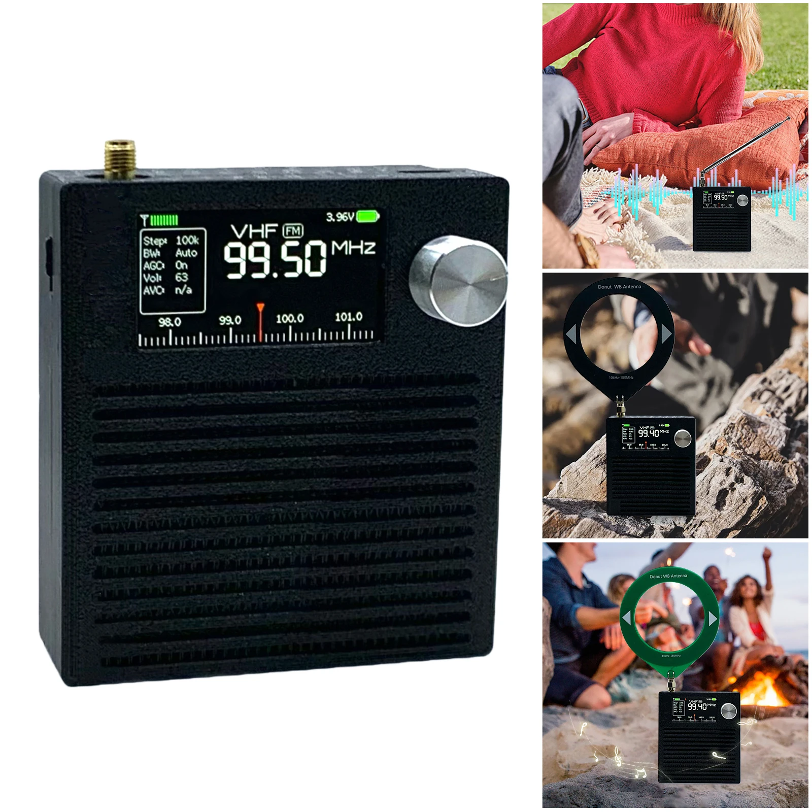 

Перезаряжаемое AM/FM-радио с аккумулятором 3000 мАч, усилителем для наушников и антенной для прогулок, бега и тренировок