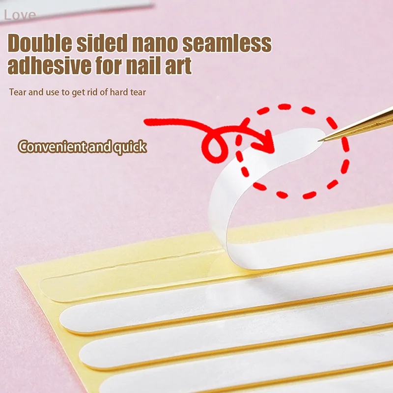 30/36 قطعة تطول واضح الوجهين الشريط الأظافر كاذبة نصائح عرض موقف الغراء ملصقات مانيكير ممارسة عرض أدوات #2