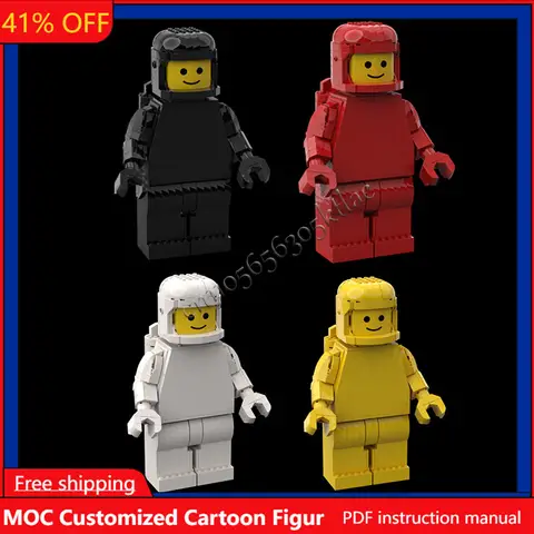 NEW Space Movie MOC Customize Modular Classic Spaceman Figures Model DIY Creative Ideas Child Toy  Assembly Puzzle Birthday Gift