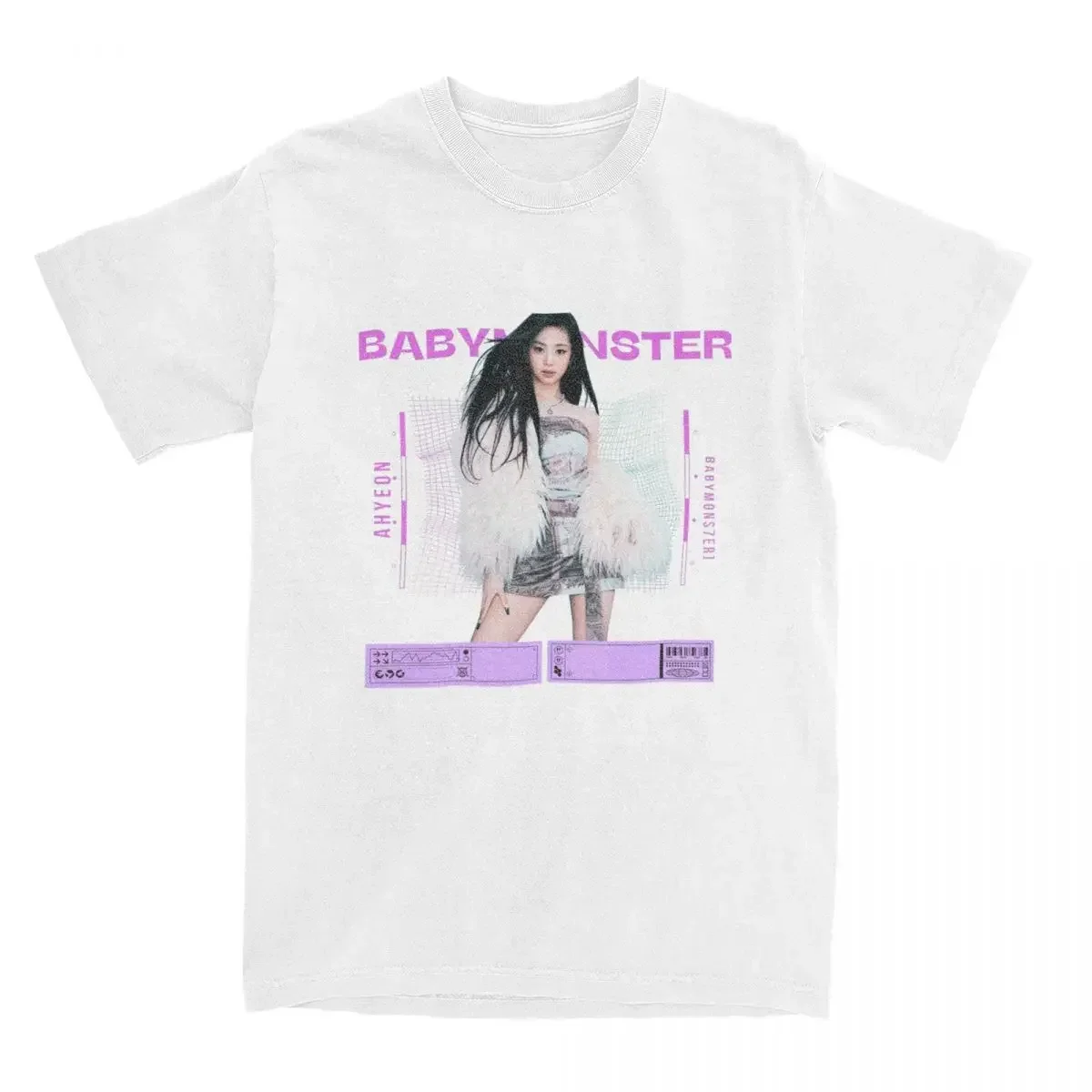 Men Women's Ahyeon Babymonster KPOP shirt Stuff Cotton T-Clothes Hipster Tee All Seasons