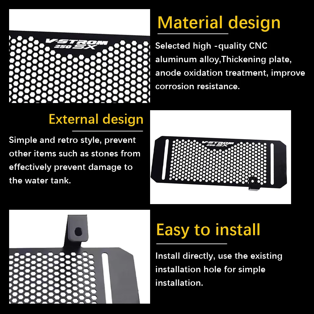 For V Strom 250SX 2023 2024 New Motorcycle Radiator Guard Radiator Core Guard Radiator Guard v-Strom 250sx Guard Mesh Accessorie