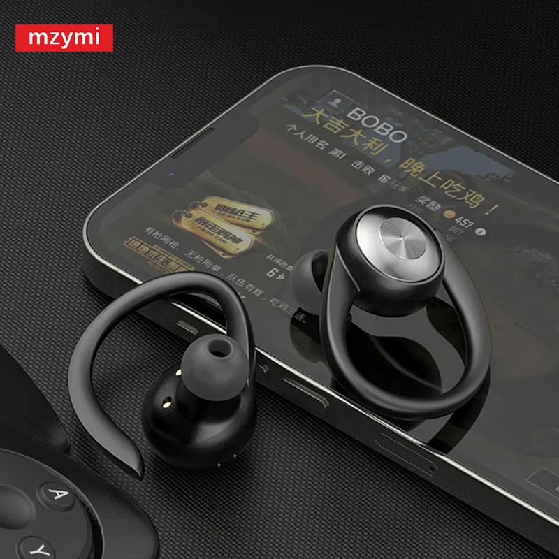 mы TWS بلوتوث 5.3 سماعة Noname مشبك الأذن الرياضة سماعة الألعاب مقاوم للماء في الأذن سماعات أذن لاسلكية مع هيئة التصنيع العسكري