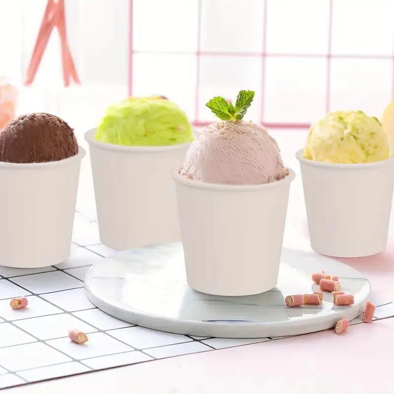 50/100PCS Disposable Small Paper Cups Thickened Durable Disposable Mini Paper Cups Coffee Candy Supermarket Tasting Party