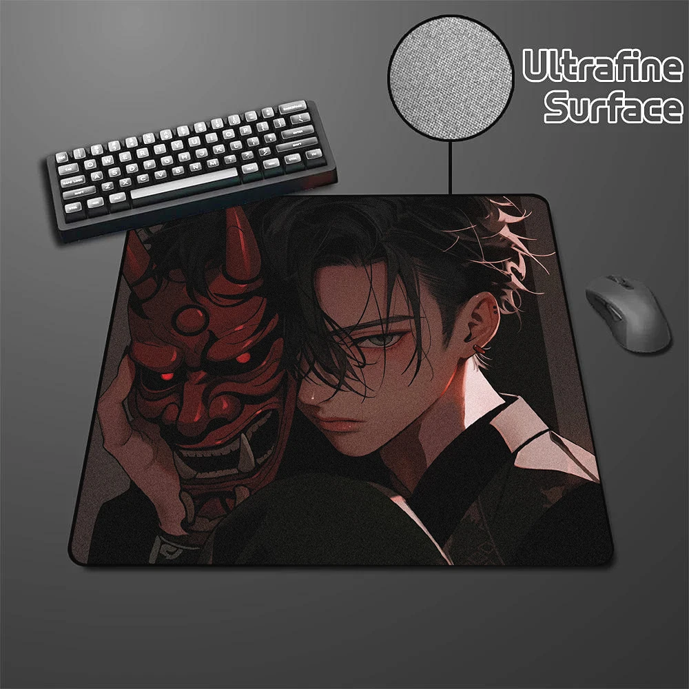 Balance Mouse Pad 450x400 E-Sports Gaming Mousepad Gamer Professional Premium Computer Mouse Mat Anime Mask Samurai Non-Slip Mat