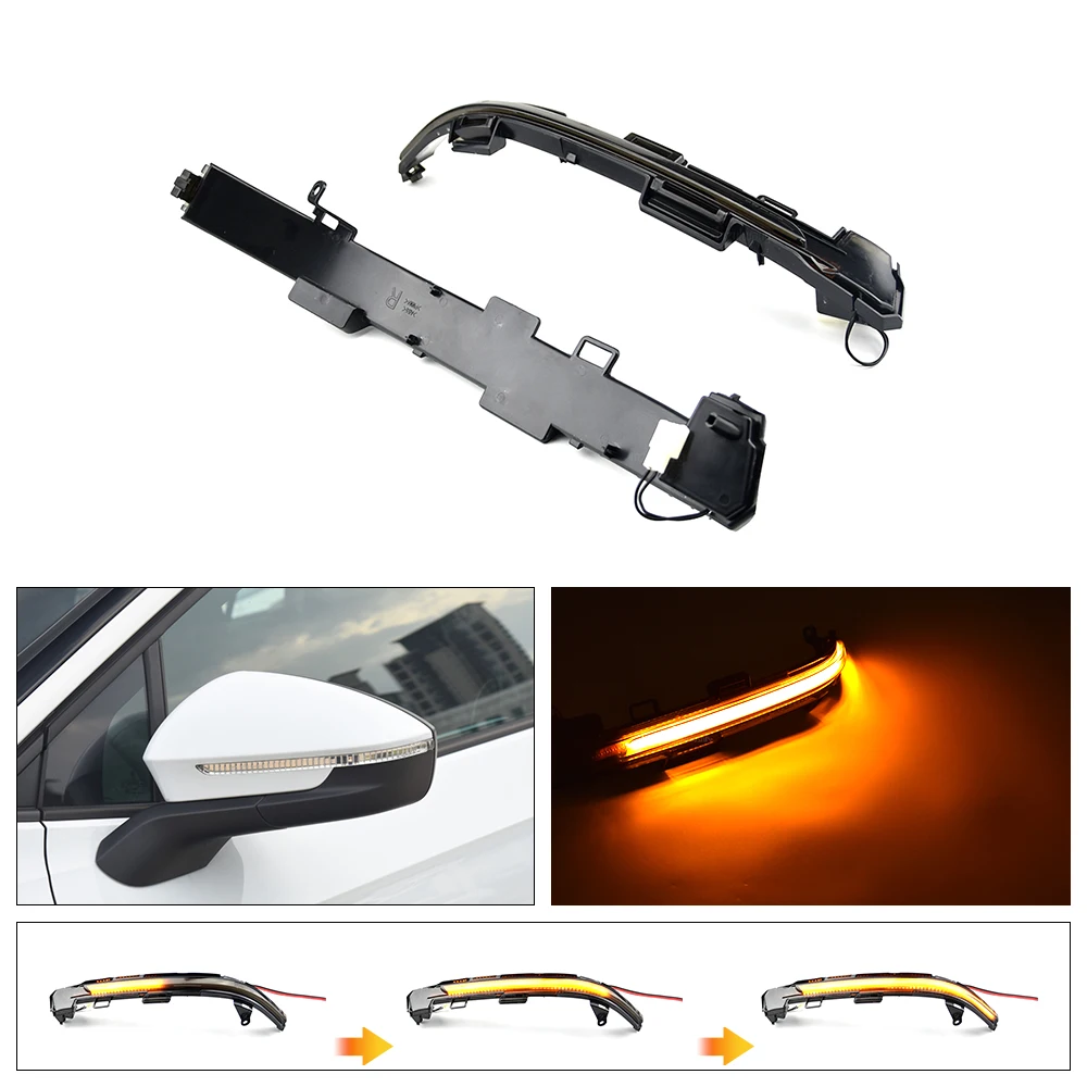 جودة عالية 2020-2023 LED ديناميكية بدوره إشارة مرآة الرؤية الخلفية مؤشر الضوء الوامض لشركة فولكس فاجن ID4 ID.4 E21 #3